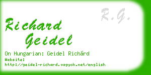 richard geidel business card