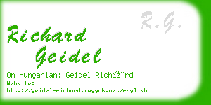 richard geidel business card